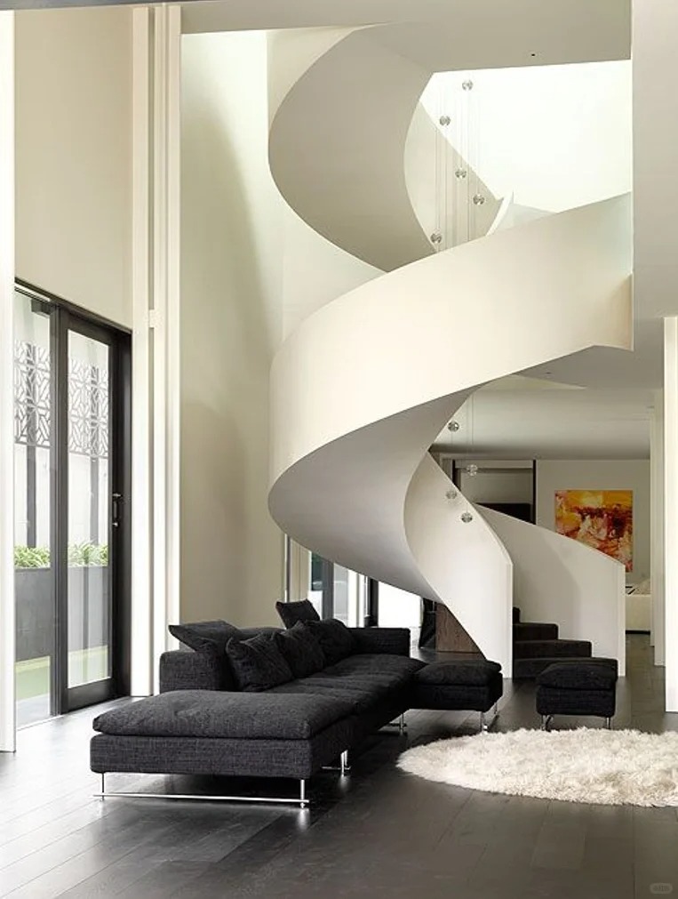 Luxury helical stair reference.