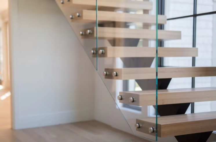 Innovation and Practicality in Modern Architecture–floating stair stringer