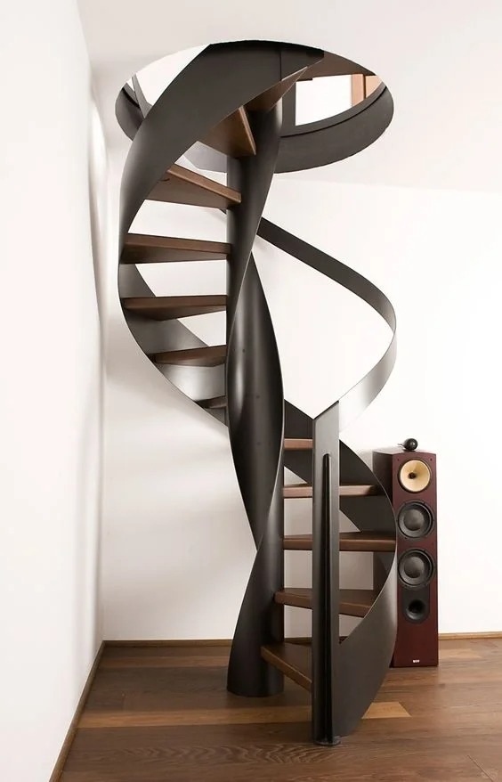minimalist spiral staircase