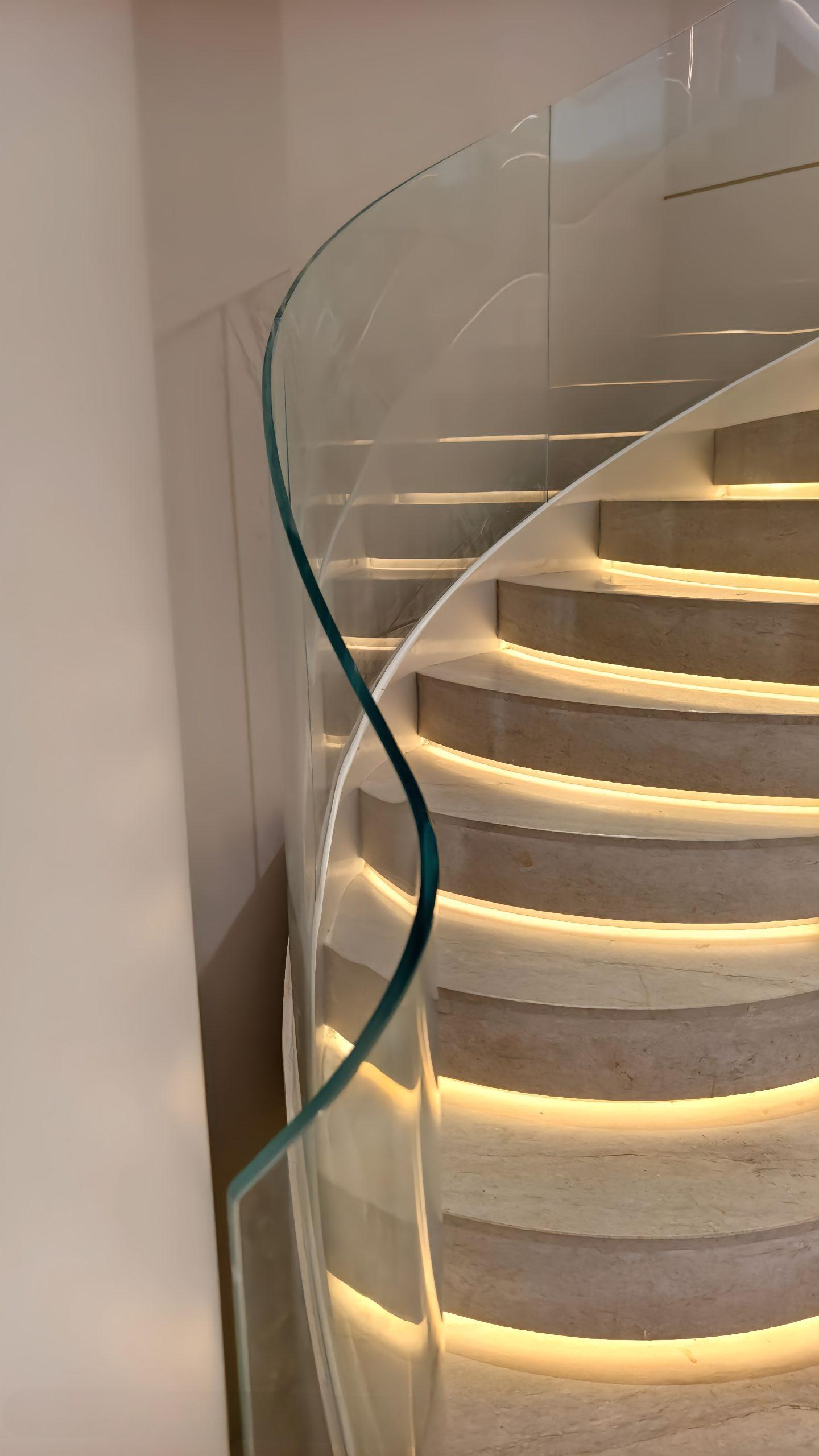 Luxury spiral staircase stairs interior art with color options -YBL-2 - Image 2