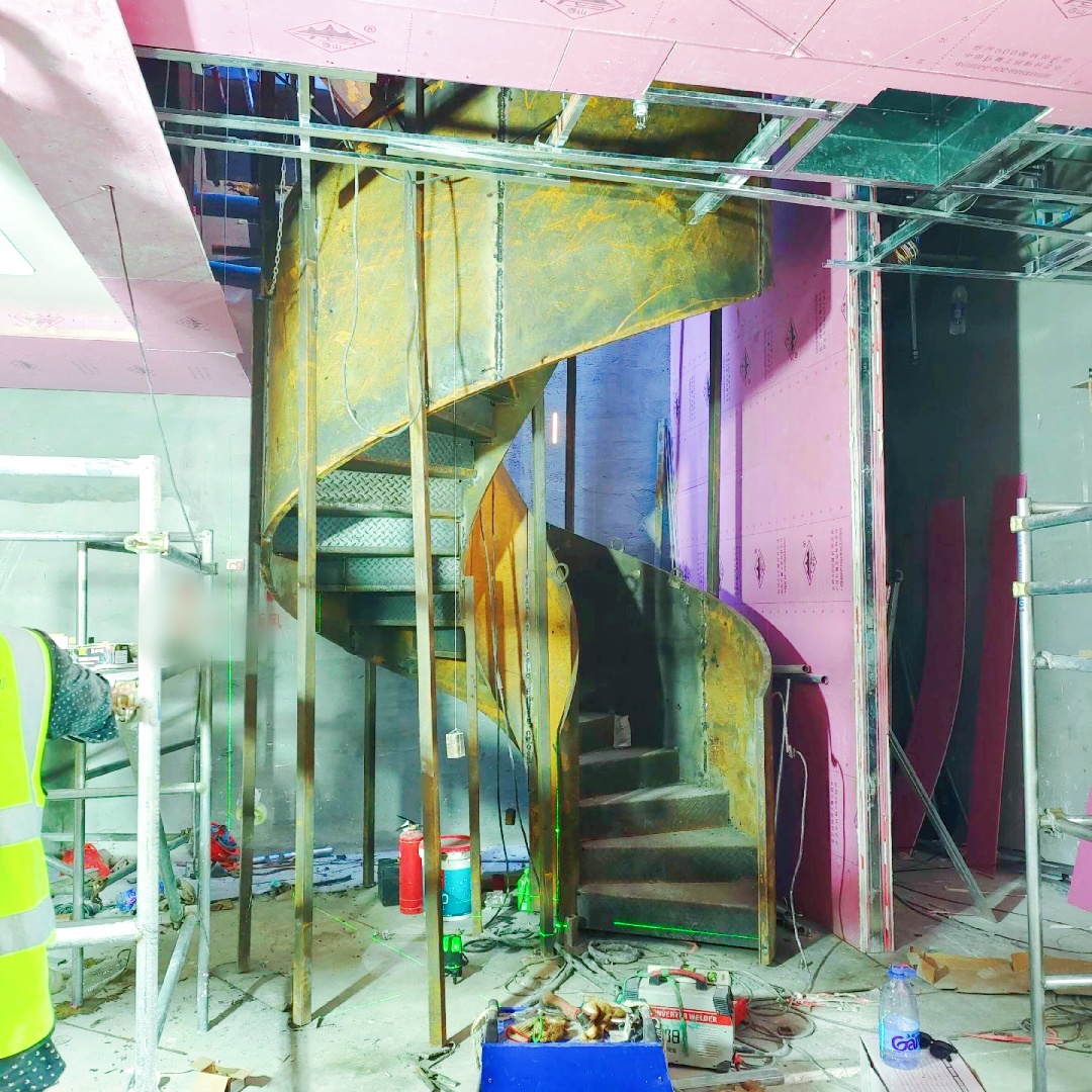 Luxury helical stairways interior art with color options -YBL-10 - Image 3