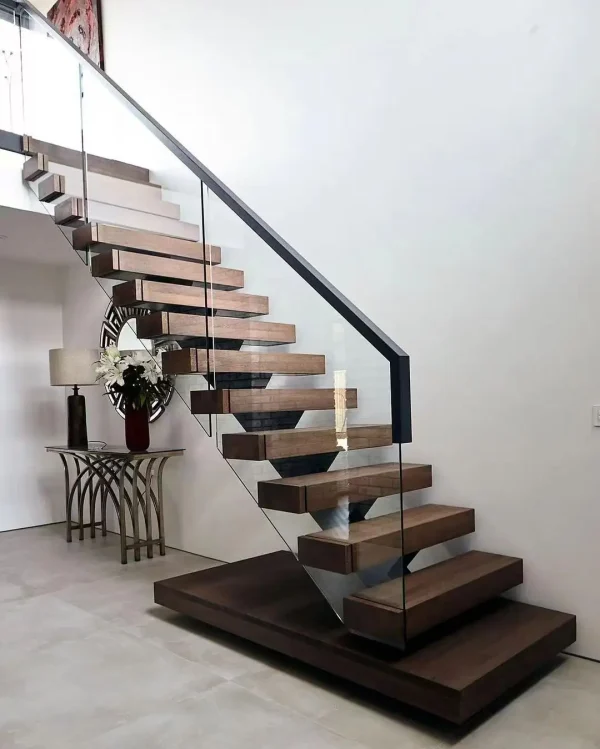 modern mono stringer stairs design-YBF-M2 - YB Staircase