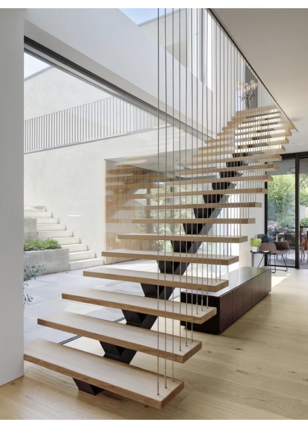 single spine staircase-foating stairs for small space-YBF-M6 - Image 2